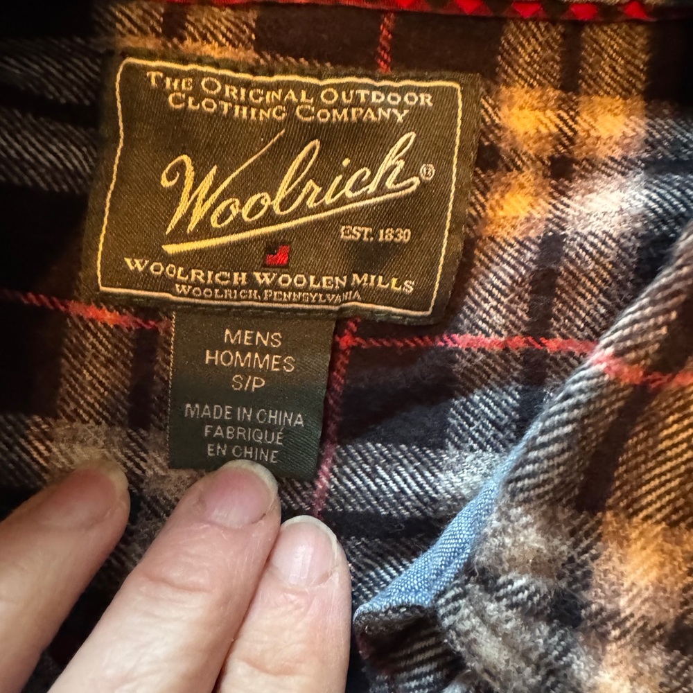Woolrich Red and Black Checkered Wool Shirt